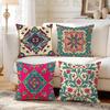 4pcs Bohemian Flowers Cushions Pillowcase Polyester Cushion Cover Throw Pillow Pillowcover Home Car Sofa Decor