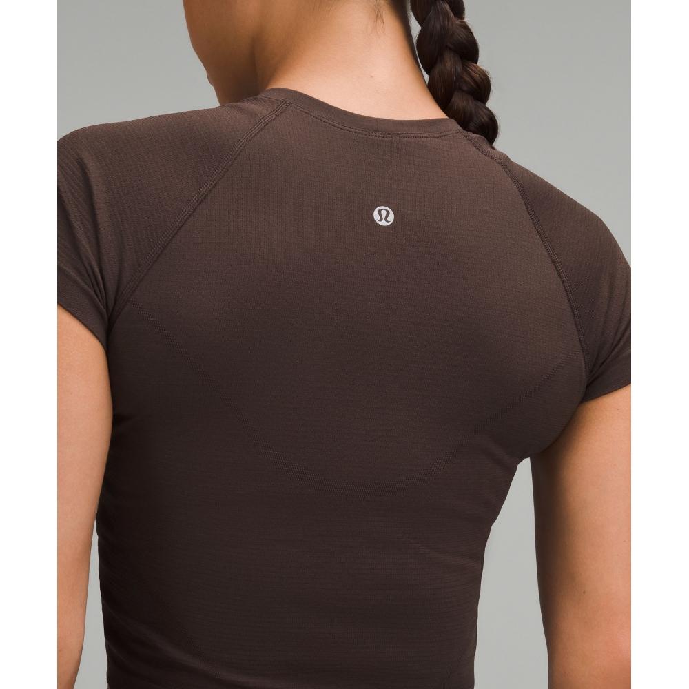 Lululemon Swiftly Tech Cropped Short Sleeve Shirt 2.0 Espresso Espresso