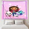 Colorful Friends Dollhouse Tapestry Hanging for Bedroom,Livingroom, Playroom,Decor Art Room Wall Tapestry Holiday and Birthday Gifts