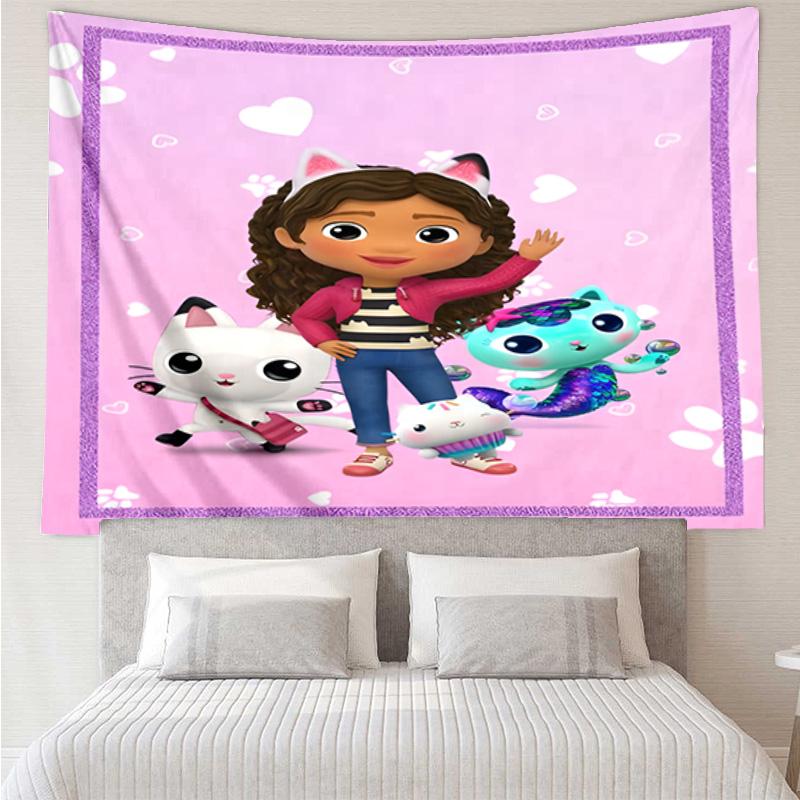 Colorful Friends Dollhouse Tapestry Hanging for Bedroom,Livingroom, Playroom,Decor Art Room Wall Tapestry Holiday and Birthday Gifts