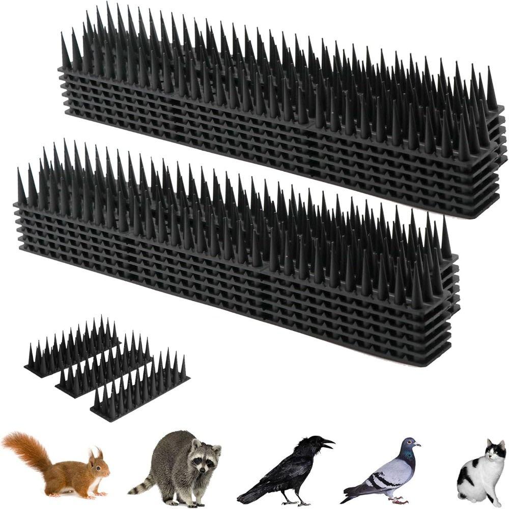 8/12pcs Long Lasting Anti Bird Spike Strip Anti Climb Bird Defender Spikes  Balcony Eaves