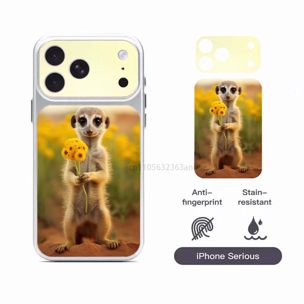 Cute Baby Meerkat Removable HD/Matte Full Coverage Films For iPhone 17 Pro Max 17 Pro