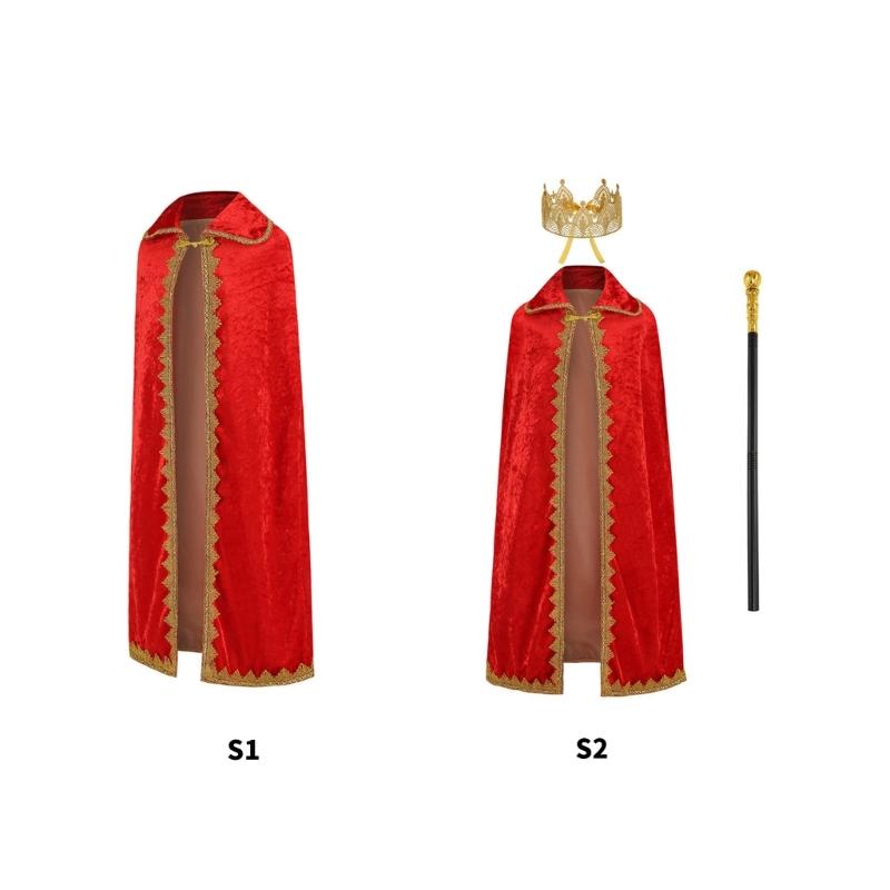 King Cloak Christmas Attire Premium Fabric Costume For Adults And Kids Ideal For Themed Parties And Photo Shoots