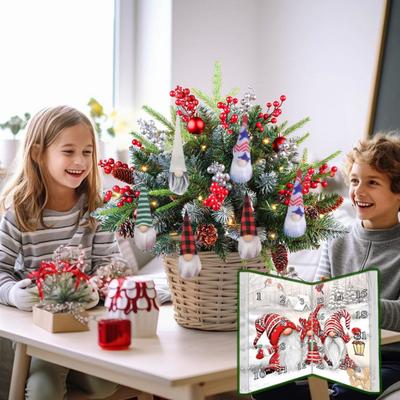 Cüceler Advent Takvimi 2025 24 Gün Noel Geri Sayım Takvimi Koleksiyonluk Cüce Figürlerle Ev Dekorasyonu için Sürpriz Hediye