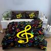 Colorful Musical Notes Pattern. Bedding Sets Duvet Cover Sets Duvet Covers Pillowcases(1 * Duvet Cover 2 * Pillowcases Without Duvet Insert)