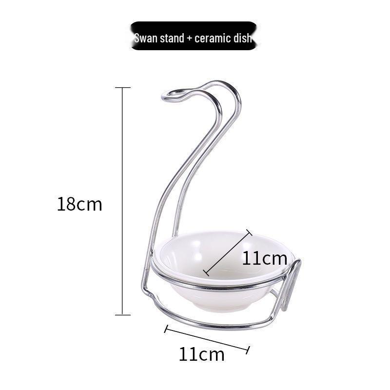 Stainless Steel Soup Ladle and Colander Holder Stand for Restaurants