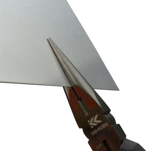 Fujiya Long Nose Pliers, Black Gold, Cross Knurled, 350-150BG