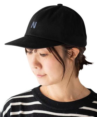 Fukabori Logo Twill Deep Large Size UV Baseball Black [NAKOTA] Cap, Men's & Women's, Fit, (58-64cm), Unisex, Protection, Cap, Cotton,