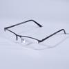 Men Blue Light Blocking Reading Glasses Metal Half Frame Prescription Eyeglasses With Spring Hinge Computer Reader +125+175