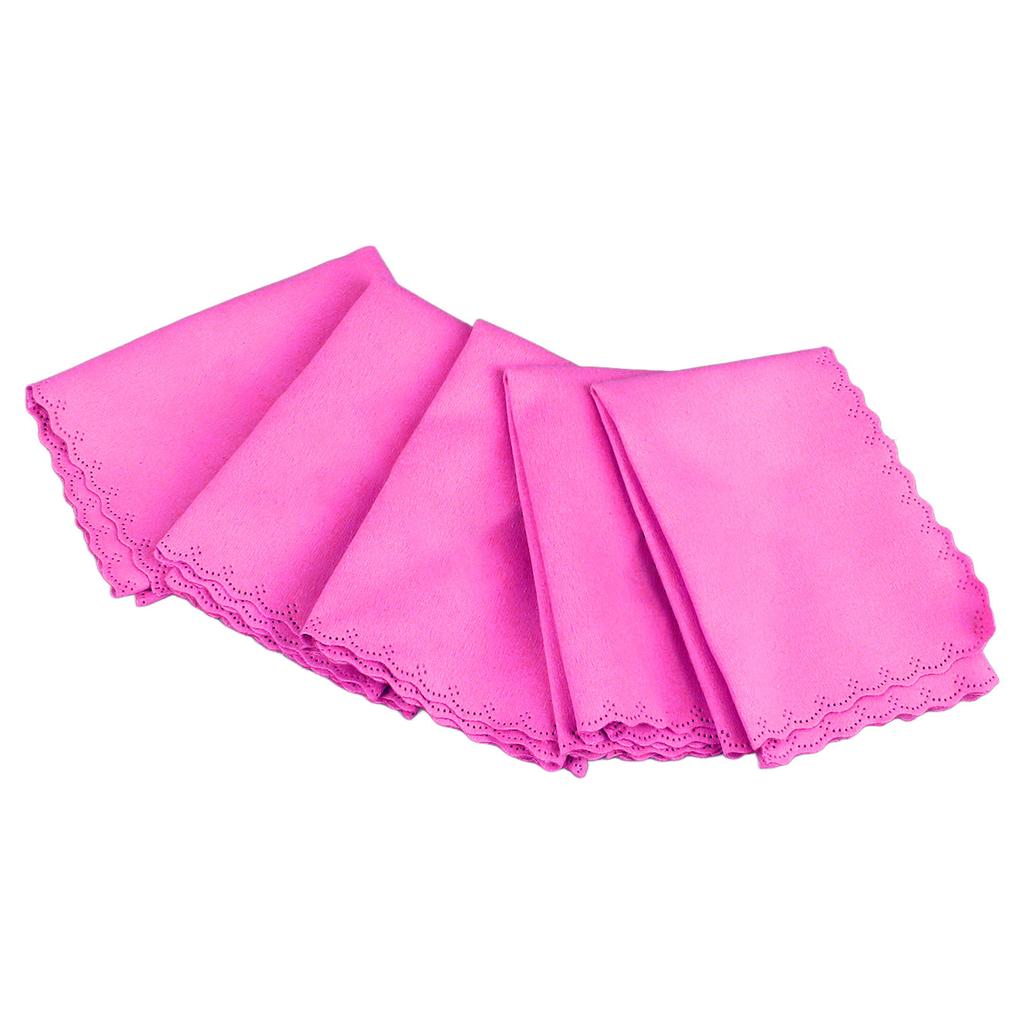 5 Stück Klavierreinigungstuch Musikinstrumenten Poliertuch für Gitarre Bass Violine Rosenrot