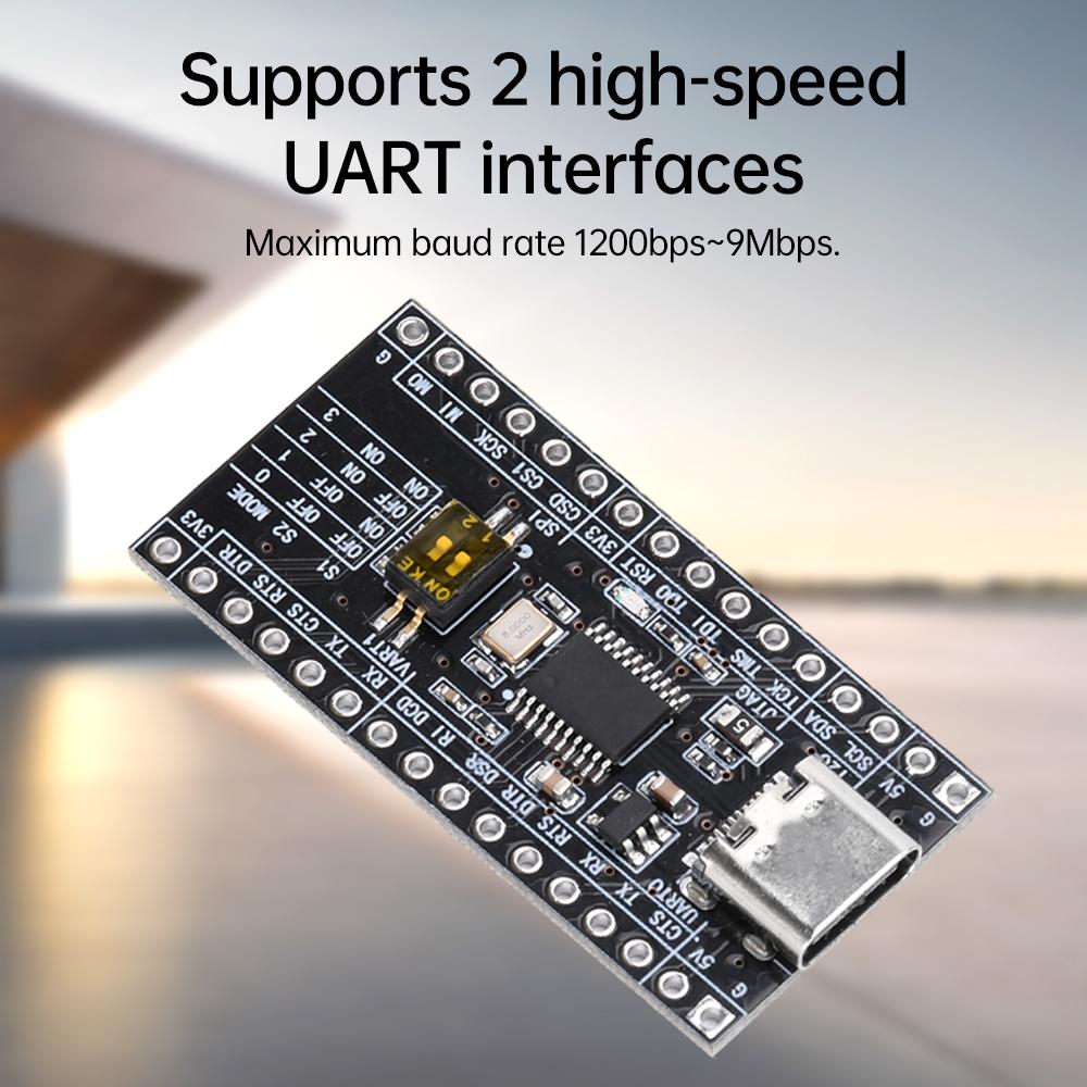 CH347 Development Board MCU Module Bandwidth 480Mbps USB 2.0 High-Speed Device to I2C/SPI/UART/JTAG/GPIO Type-C With Pins