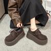 Spring new strappy deep mouth small muffin shoes thick sole height increase women