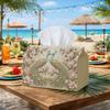 1pc Art Nouveau Tissue Box - Peacock Magnolia Flora Napkin Storage Box, Suitable for Rolls/Facial Tissues/Single Sheets, Two Sizes Available for Home/