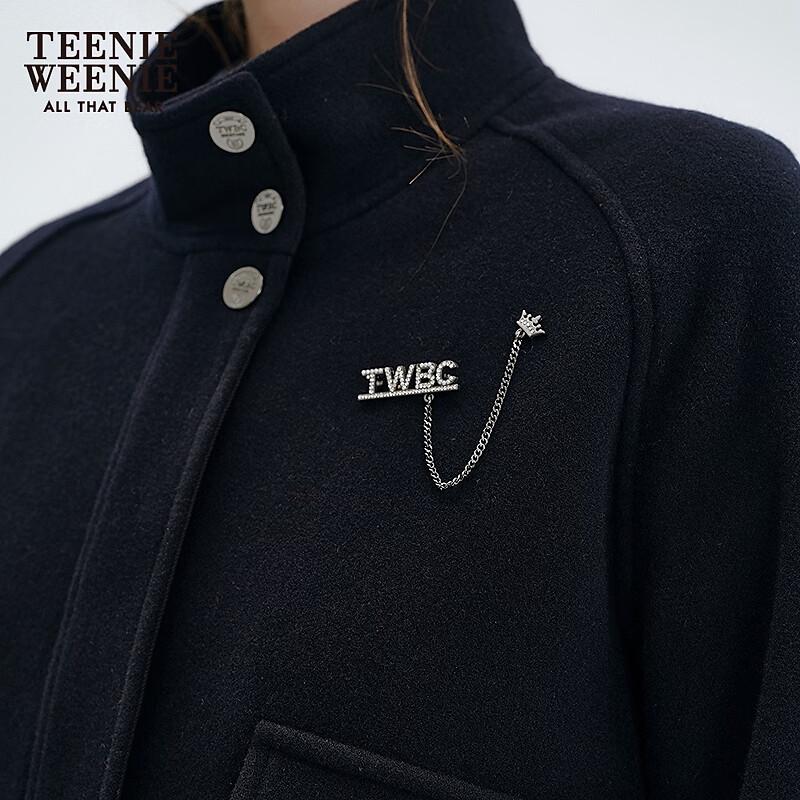 Teenie Weenie Women's Woolen Stand-Up Collar Jacket