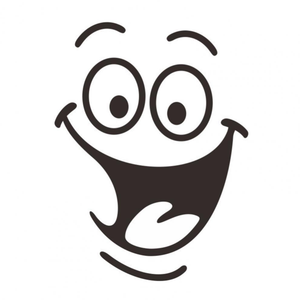 Sticker Decal Removable Self-adhesive PVC Funny Smile Face Wall Sticker DIY Bathroom Toilet Seat Art Wall Sticker чёрный