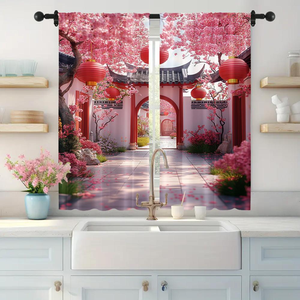 

2 шт., Шторы Ткань Garden6, Без электричества Семейная вечеринка для украшения общежития колледжа 29x65in(75x166cm)