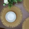 Paper Heat Resistant Place Mat Round Bowl Mat Kitchen Accessories Braided Placemat  Home