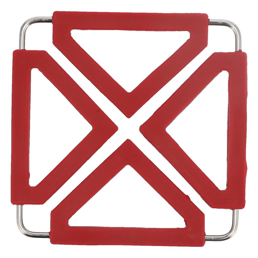 Silicone Trivet Mat Stainless Steel Hot Pot Holder NonSlip Coasters Heat Insulation Bowl Mats Foldable Table Pad Tableware Placemat for Hot Pans Bowls