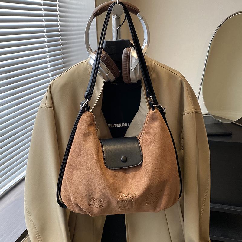 

Повседневный ретро замшевый женский рюкзак 2025 новый универсальный рюкзак для поездок на работу многоцелевая наплечная сумка-тоут