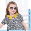 2025 New Polygonal Children's Girls, Fashionable Printed Cute Sunglasses For Summer Outings, Baby Sunshade Glasses