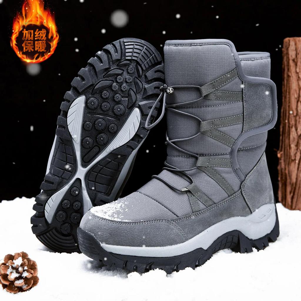 Fashion Winter Women Ankle Boots Keep Warm Women's Snow Boots Outdoor Slip on Platform Women's Hiking  Thickened Plush Women