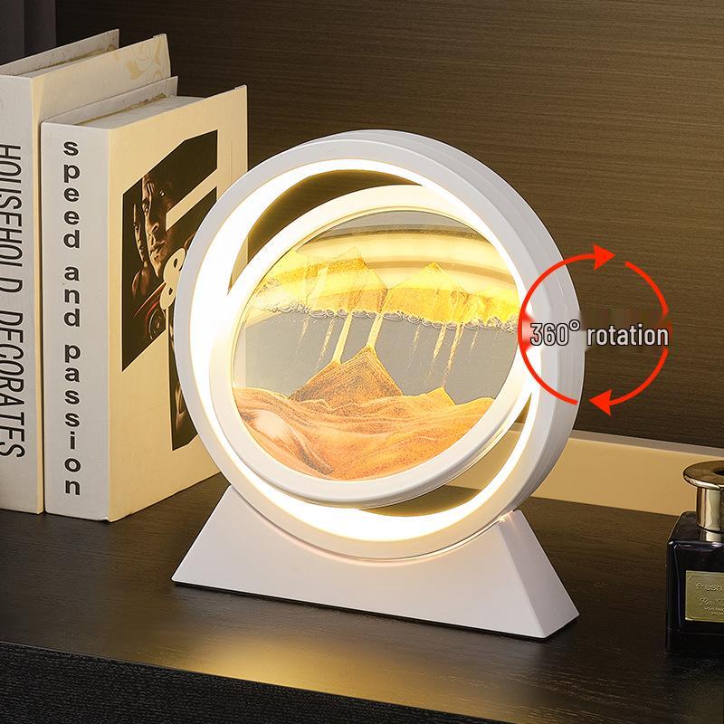 3D Quicksand Night Lamp: Creative Glass Table Light & Ornament Gift
