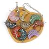 Natural Stone Amethyst Moon Tree Of Life Pendant Necklace, Wound And Wound Handmade Fortune Tree Crystal Necklace N571