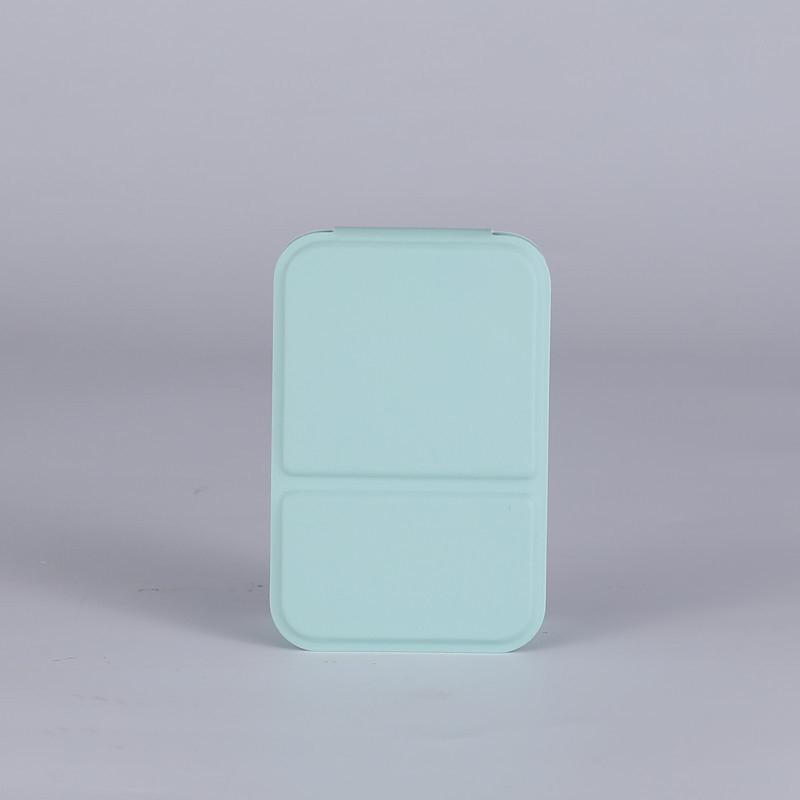 Desktop-Make-up-Spiegel, einfarbig, Pu-Leder, einfacher tragbarer Hand-Make-up-Spiegel, faltbarer kompakter süßer Taschenspiegel für Studenten