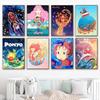 Anime P-ponyos Vintage Posters Sticky Retro Kraft Paper Sticker DIY Room Bar Cafe Kawaii Room Decor