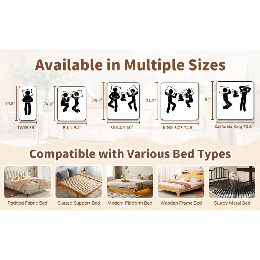 1pcs 2.0M Bed Safety Rail No-drill Baby Guardrail Anti Fall Bed Barrier Bed Safety Fence Suitable for Twin Queen King Beds