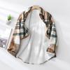 Women's Casual Plaid Padded Warm Long Sleeve Shirt Top Jacket