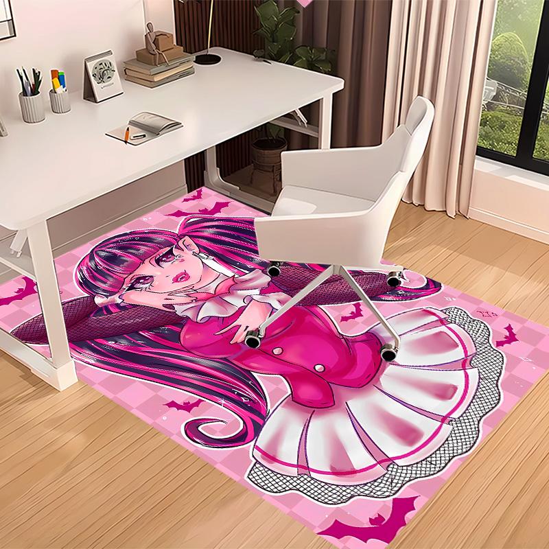 Monster High1 Printed Absorbent Washable Carpet, Non-Slip Bathroom Mats, Kitchen Rugs, Yoga Mat,Living Room Entrance, Camping Picnic Rugs