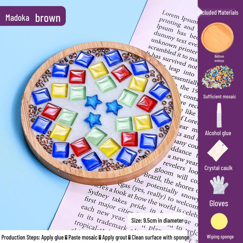 DIY Mosaic Coaster Craft Kit for Kids - Patchwork Creative Art