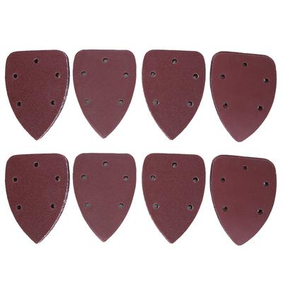 40Pz Carta Vetrata Triangolare Supporto Velour 5 Fori Set Strumenti Levigatura Lucidatura 140 x 90mm