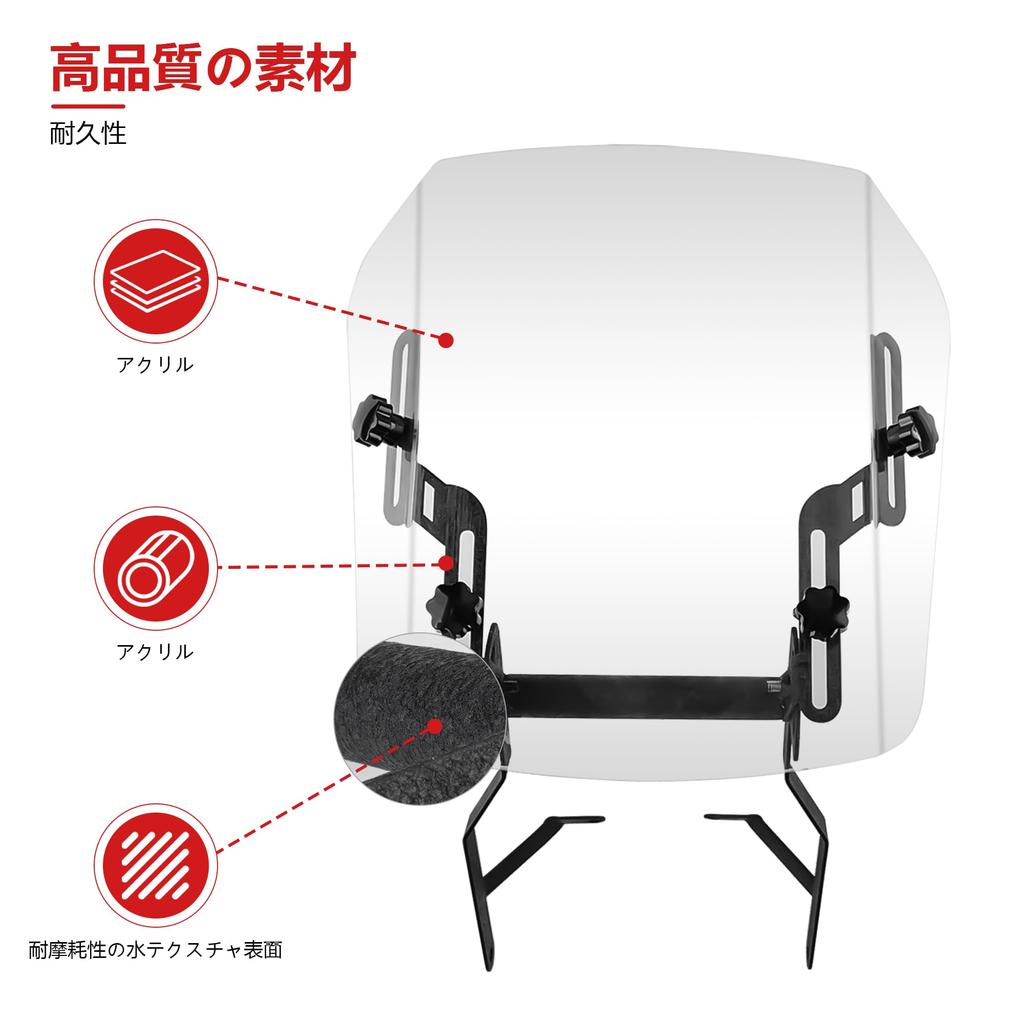 Motikvans Hunter Cub Screen Windshield for CT125 Motorcycles with Mirror Mount, Adjustable Height and Angle Windshield, Custom Parts for Hunter Cub