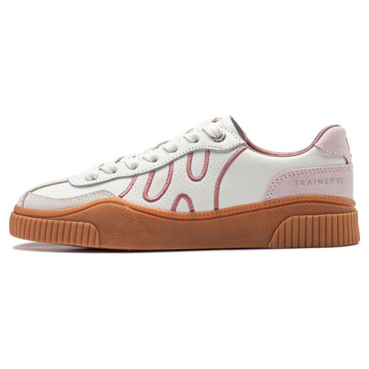 New LiNing Yunchuan V2 Anti Slip Wear Resistant Low Top Stylish Skateboarding Shoes Women's Mist White AGCT394-1