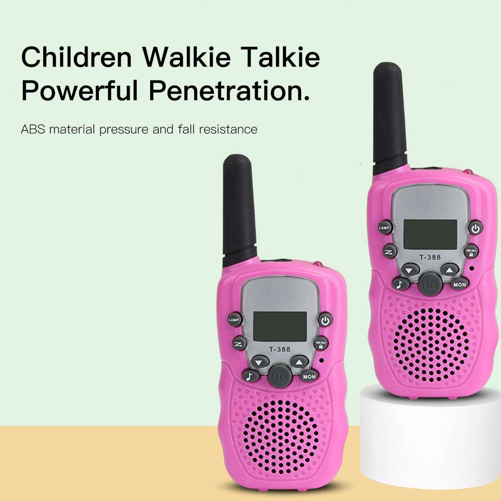 Walkie-talkie portátil de mano para niños, radios bidireccionales de 3 km de largo alcance, educativo e interactivo.