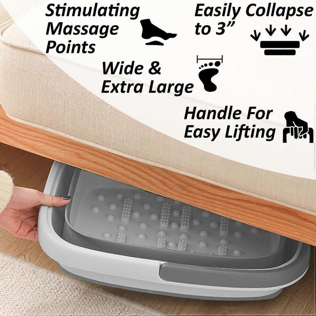 Sturdy And Durable Plastic Foot Bath And Foot Massager Foot Bucket, Great For Removing Dead/Old Skin