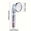 New 3-mode Negative Ion Booster Filter Shower Head One-button Water Stop Handheld Water-saving Bathroom Accessories Set