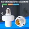 360° Smart Led Bulb E27 Plug Radar Motion Sensor 220V Light Bulb Holder 3-8m Sensing Distance LED Bulb Lamp Holder Auto On/Off Socket Adapter
