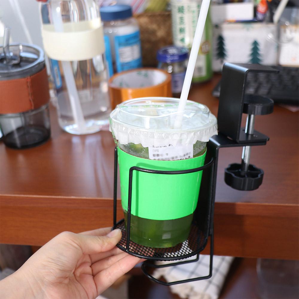 360 ° Rotating Clip-on Cup Holder Waterproof Desktop Mug Rack Rotating Desk Cup Holder Table
