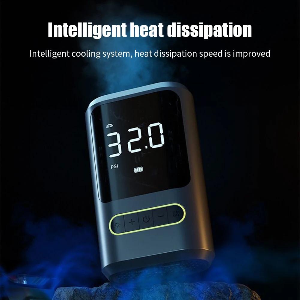 Portable Bicycle Tire Tyre Inflator Multi-purpose 150PSI Mini Auto Inflatable Air Pump USB Type-C Rechargeable 4000mAh Battery