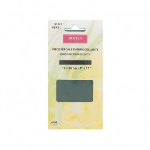 Pièce percale thermocollante Taille 12x45cm: Kaki