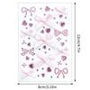 Bow  Tattoo Sticker Face Diy Makeup Red Diamond Pearl Bows Temporary Tattoo Sticker Self Adhesive Party Festival