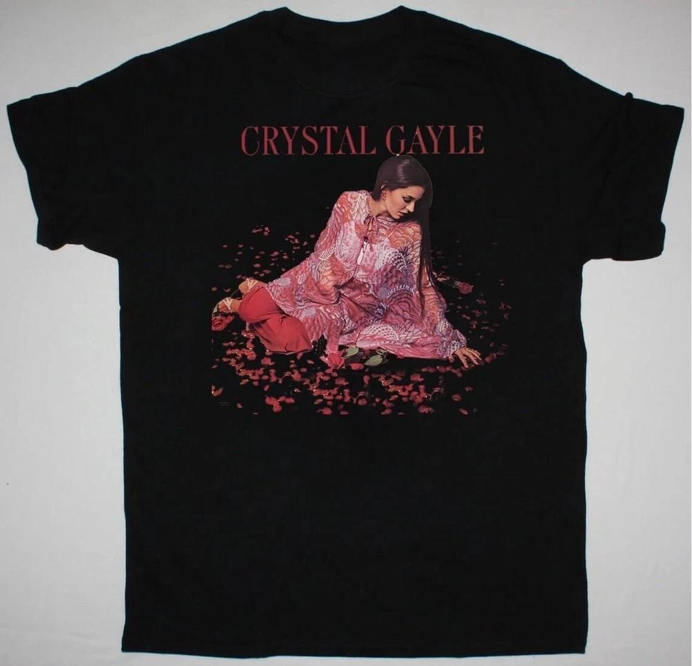 Crystal Gayle Black T-Shirt Cotton Full Size Unisex S-5XL Unisex T-Shirt XXXL