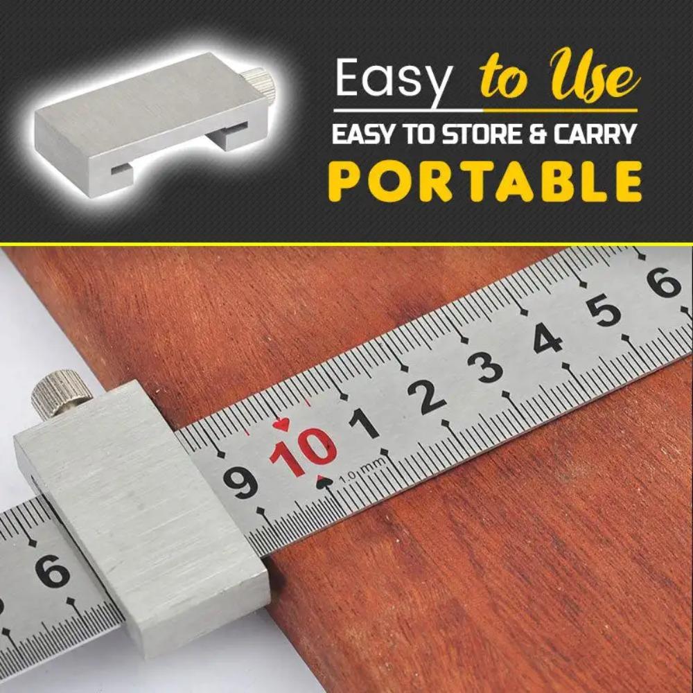 Durable Steel Ruler Positioning Block Square Marking Gauge Brass Angle Scriber Line  Home