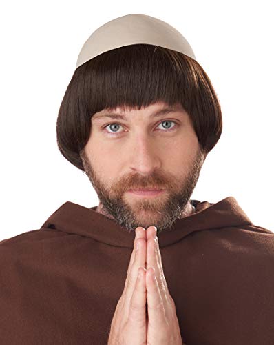 

California Costume Medieval Missionary Pastor Francis Xavier Style Men s Wig 7120-102 One Size