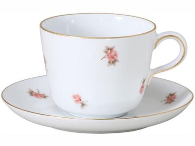 Okura Porcelain Morning Cup & Saucer, Small Flower Pattern, Coffee/Tea, Approx. 295cc, Made In Japan, 26c/5211