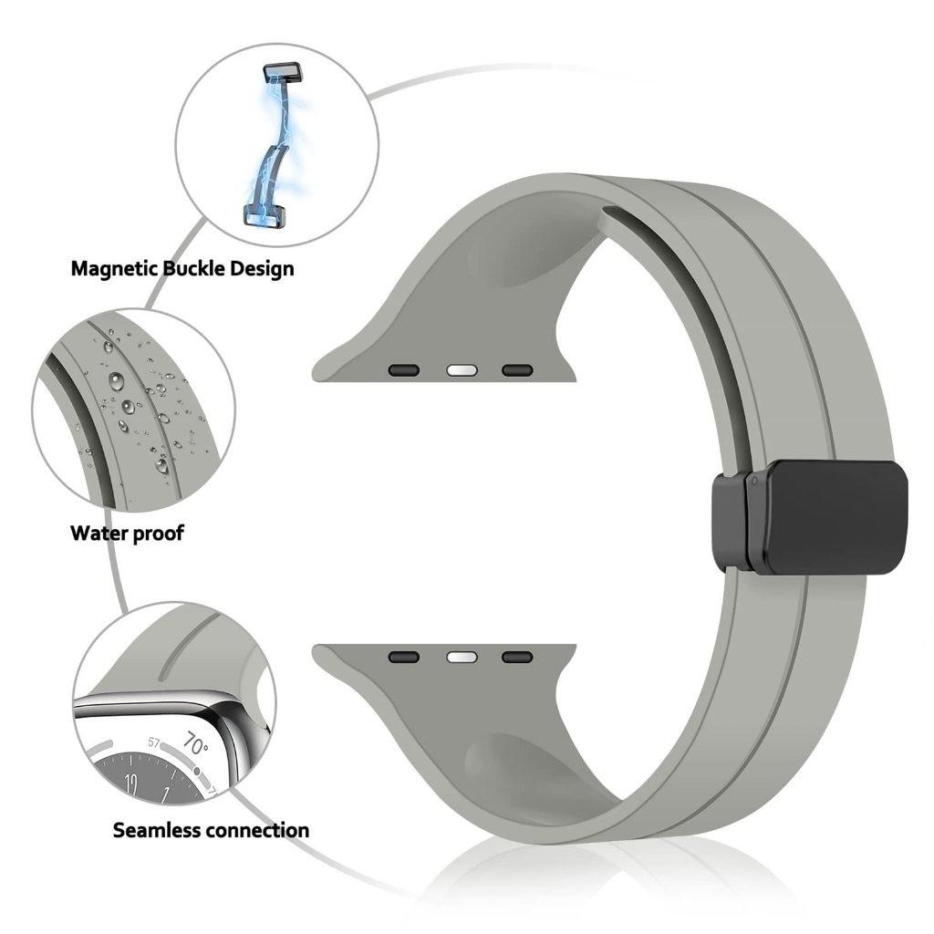 Magnetic Strap For Apple watch ultra band 49mm 45 mm Silicone Bracelet iWatch Series 7 8 se 6 5 3 44mm 45mm 40mm 41mm 42mm 38mm