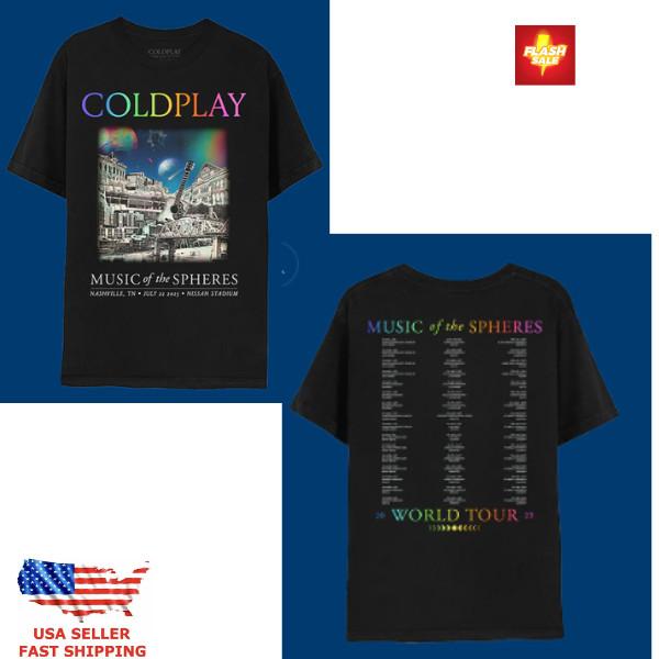 Hot Coldplay Nissan Stadium in Nashville, TN July 22, 2025 Poster Or T S Reprint Unisex T-Shirt XL
